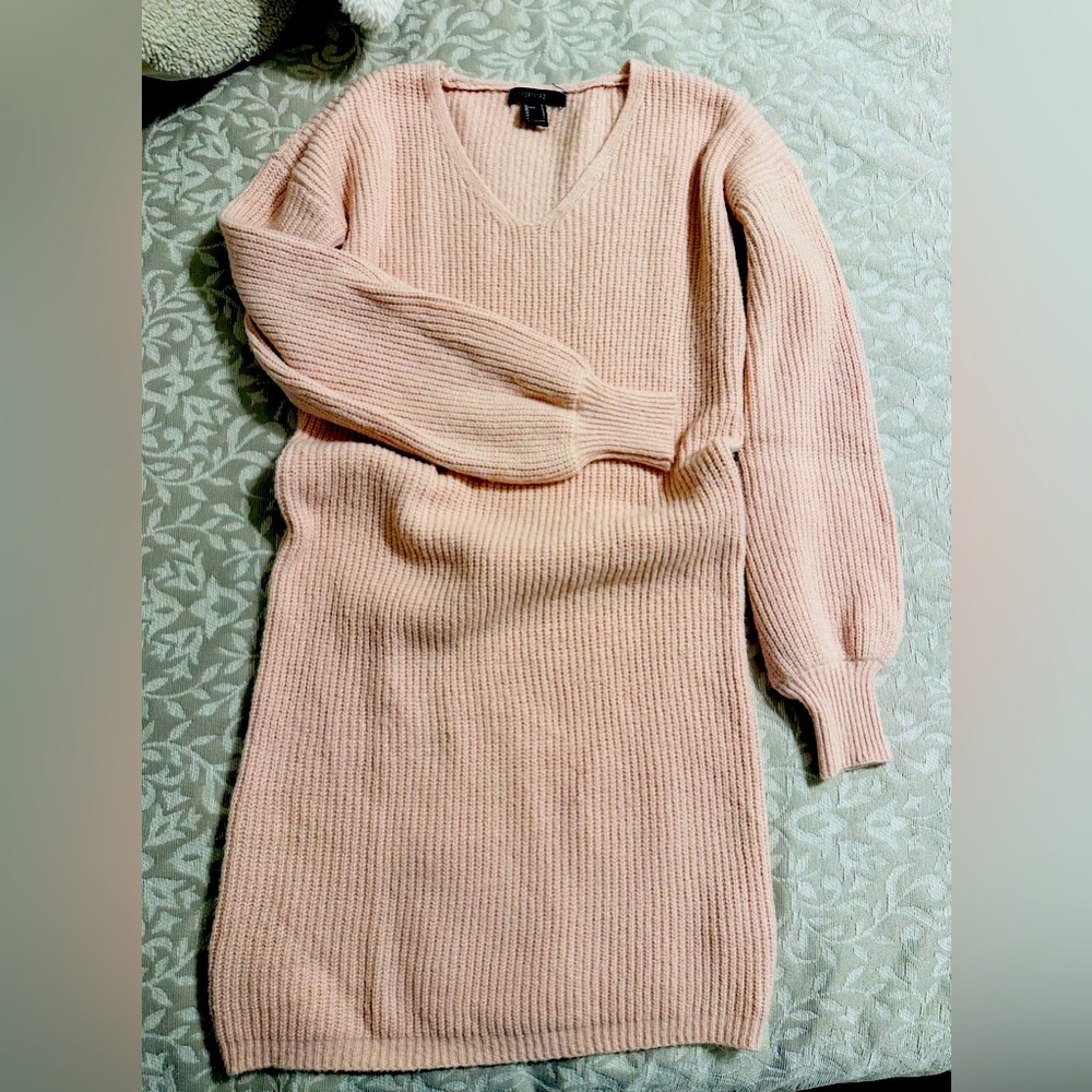 Pink sweater dress from Forever 21